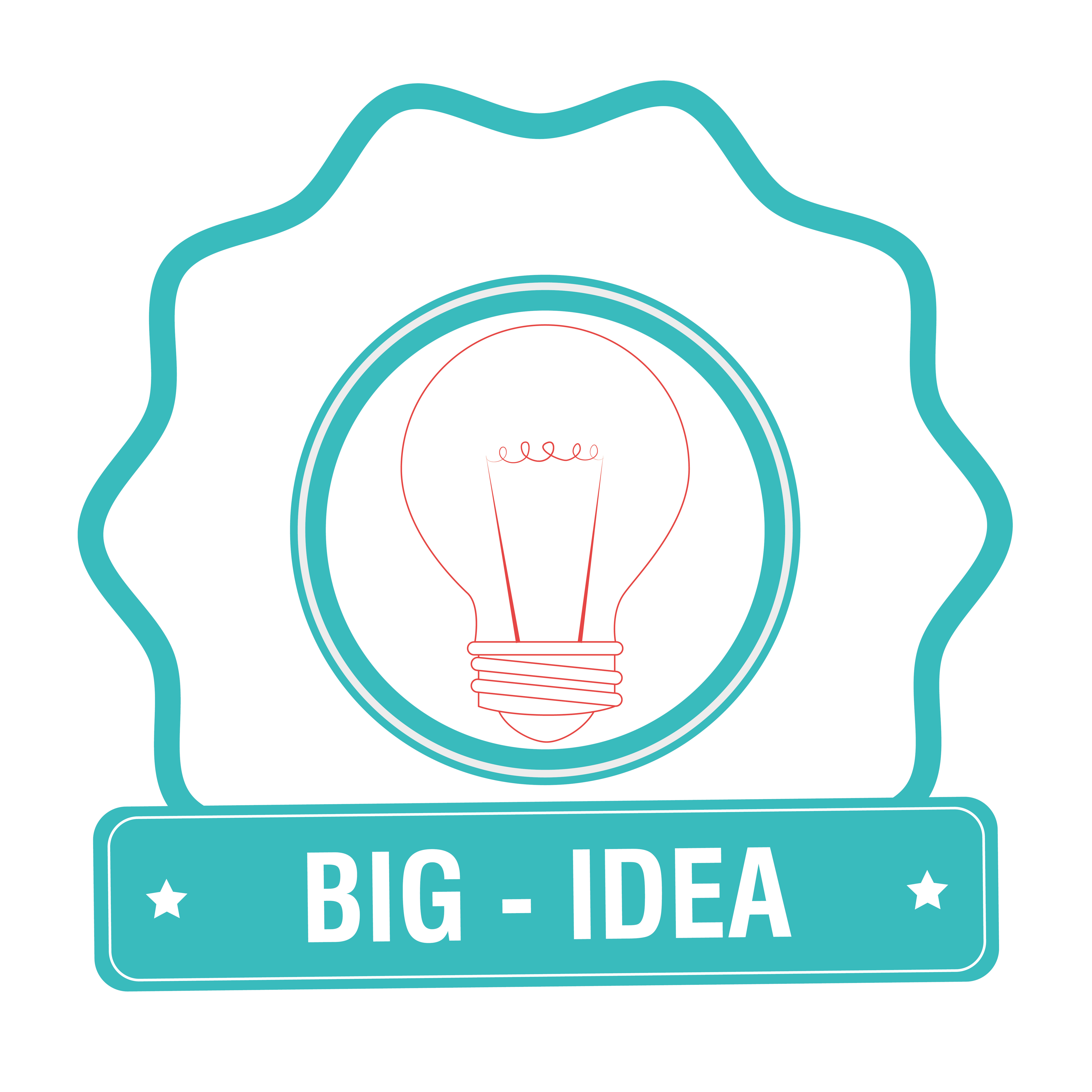 Image of bulb and the words big - idea